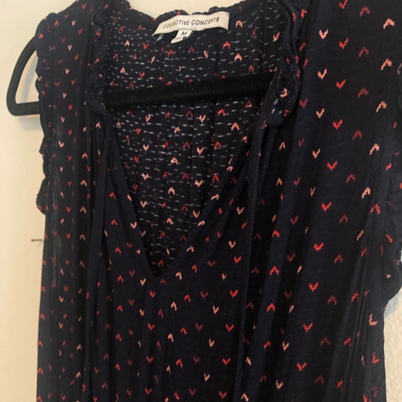 Collective Concepts Perla Textured Navy Dress (size M) - Picture 3 of 4